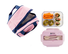 Load image into Gallery viewer, Glass Bento Lunch Box - 2 or 3 Compartments + Insulated Bag