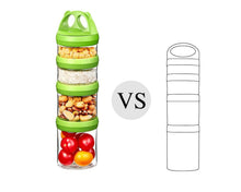 Load image into Gallery viewer, E-zy Snax - Stackable Lunch Box - 4 Cylindrical Containers