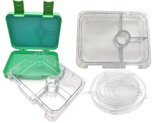 Load image into Gallery viewer, Green Portion Lunch Box - 4 Compartments + Extras