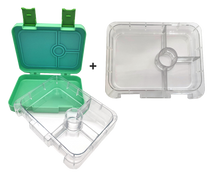 Load image into Gallery viewer, Blue or Green Portion Lunch Box + Extras