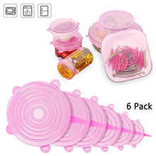 Load image into Gallery viewer, Silicone Food Lids - 6-Pack - WLS Accessories
