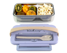 Load image into Gallery viewer, Purple or Pink Fashion Lunch Box - Stainless Steel - 2 Compartments
