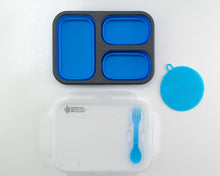 Load image into Gallery viewer, Blue or Orange Flexy Lunch Box - 3 Compartments - WLS Accessories
