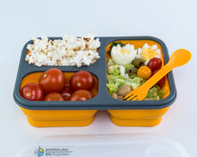 Load image into Gallery viewer, Blue or Orange Flexy Lunch Box - 3 Compartments - WLS Accessories
