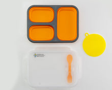 Load image into Gallery viewer, Blue or Orange Flexy Lunch Box - 3 Compartments - WLS Accessories
