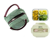 Load image into Gallery viewer, Glass Bento Lunch Box - 2 or 3 Compartments + Insulated Bag
