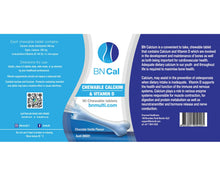 Load image into Gallery viewer, BN Cal - Chewable Calcium Tablets - 1 Bottle (Little Light Vanilla Chocolate Treats)
