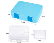 Load image into Gallery viewer, Blue or Pink Portion Lunch Box - 4 &amp; 6 Compartments - WLS Accessories
