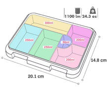 Load image into Gallery viewer, Blue or Pink Portion Lunch Box - 4 &amp; 6 Compartments - WLS Accessories
