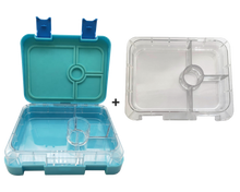 Load image into Gallery viewer, Blue or Green Portion Lunch Box + Extras
