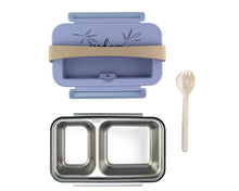 Load image into Gallery viewer, Purple or Pink Fashion Lunch Box - Stainless Steel - 2 Compartments
