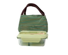 Load image into Gallery viewer, Glass Bento Lunch Box - 2 or 3 Compartments + Insulated Bag
