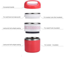 Load image into Gallery viewer, Thermal Lunch Box - 3 Cylindrical Containers
