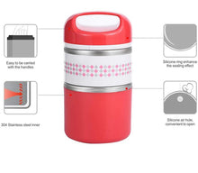 Load image into Gallery viewer, Thermal Lunch Box - 3 Cylindrical Containers
