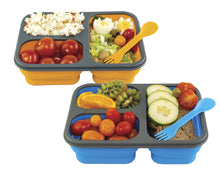 Load image into Gallery viewer, Blue or Orange Flexy Lunch Box - 3 Compartments - WLS Accessories
